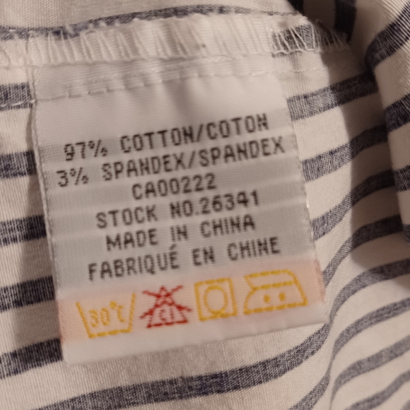 $4 Add-on Striped Fitted Blouse - Size 10-12 - Picture 8 of 8